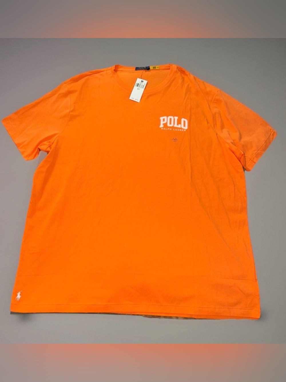 Polo Ralph Lauren T-Shirt Mens 3XB Orange Graphic Logo Big Man NWT